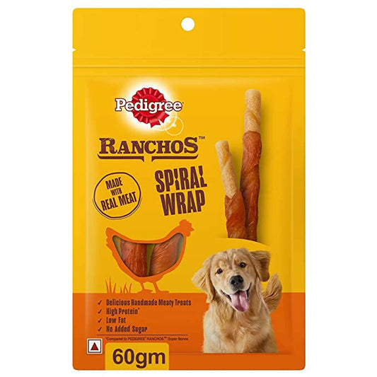 Pedigree RANCHOS Spiral Wrap Dog Treats – 60g.