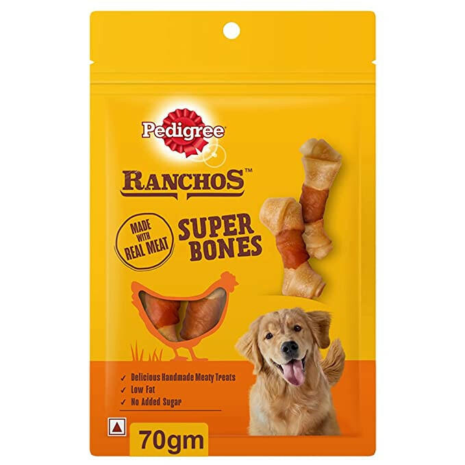 Pedigree Ranchos Super Bones Chicken & Milk Treats – 70 g.