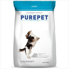 Purepet Chicken & Vegetable Puppy Dry Food.