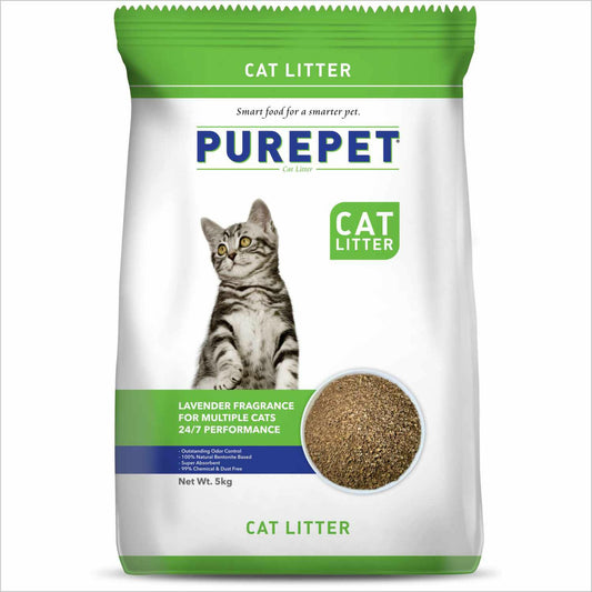 Purepet Lavender Clumping Cat Litter.