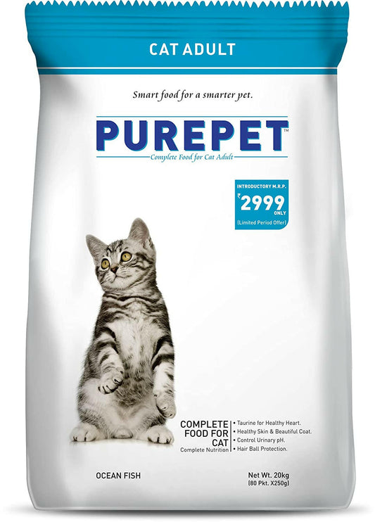Purepet Ocean Fish Adult Cat Food.