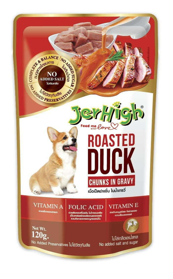 Wet dog food with roasted duck JerHigh