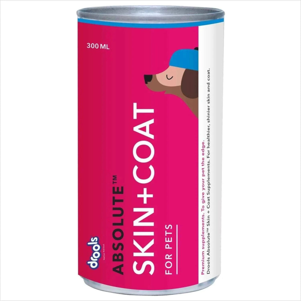 Drools Absolute Skin & Coat Syrup Supplement for Dogs - 300ml - dspetstore.com