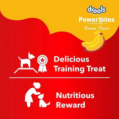 Drools Power Bites Banana Flavor Real Chicken, Dog Treats, 135g - dspetstore.com