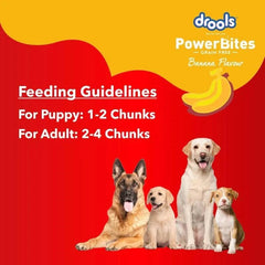Drools Power Bites Banana Flavor Real Chicken, Dog Treats, 135g - dspetstore.com