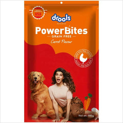 Drools Power Bites Carrot Flavour Dog Treats 135 g - dspetstore.com