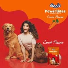 Drools Power Bites Carrot Flavour Dog Treats 135 g - dspetstore.com