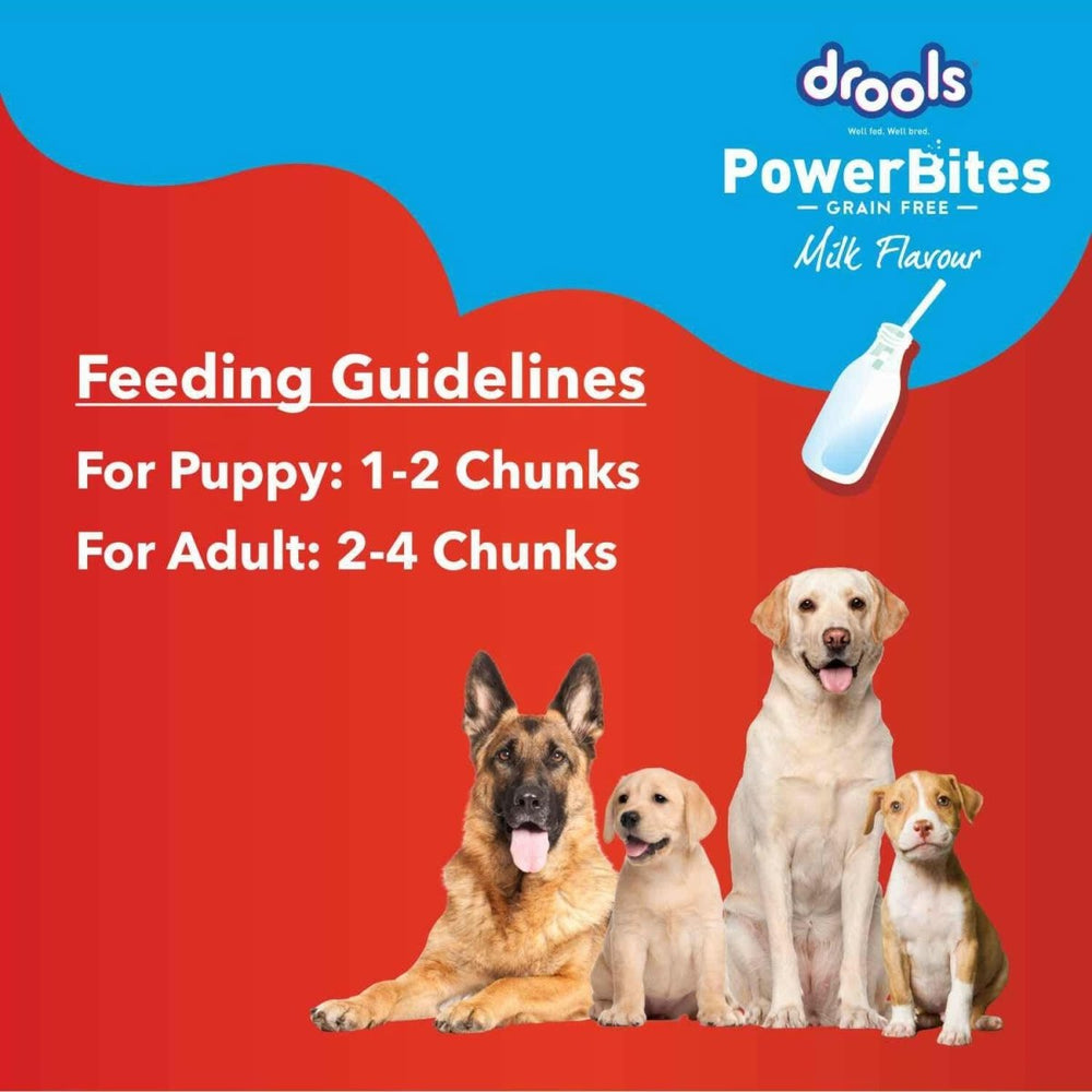 Drools Power Bites Milk Flavour Dog Treats 135 g - dspetstore.com