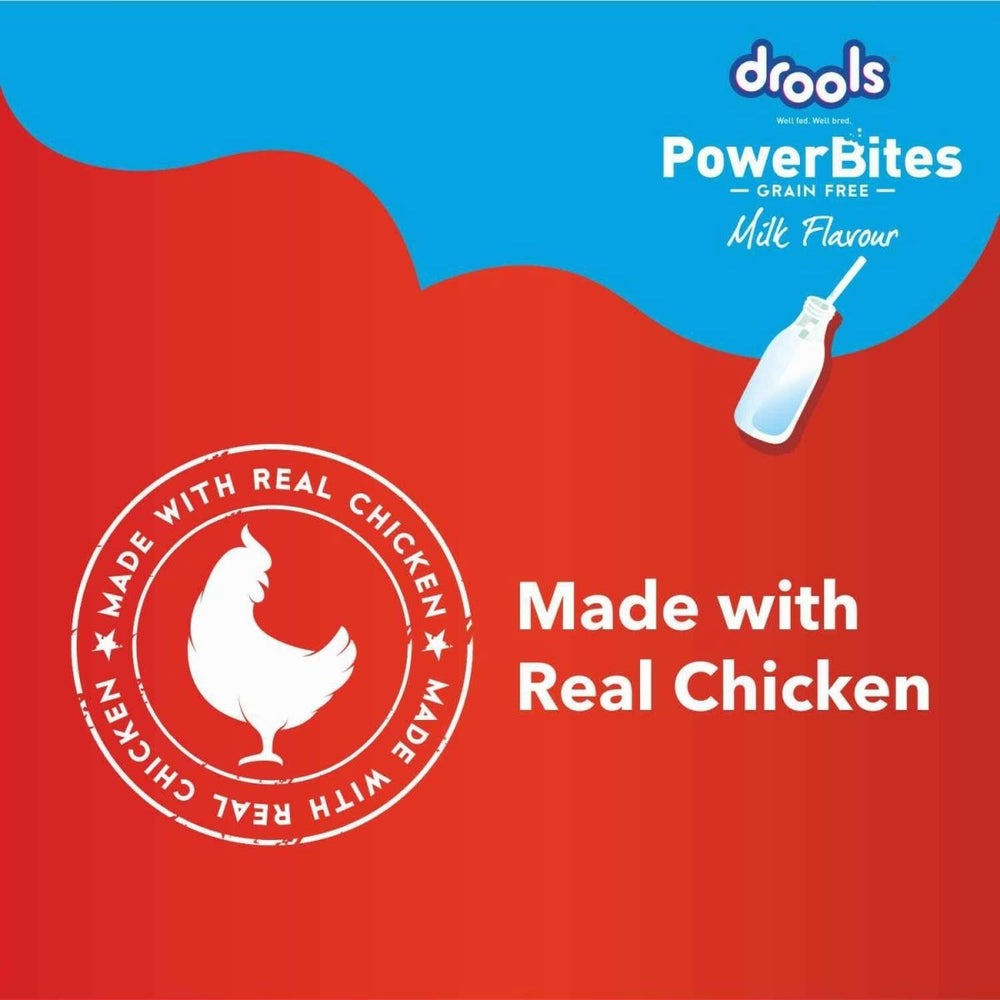 Drools Power Bites Milk Flavour Dog Treats 135 g - dspetstore.com