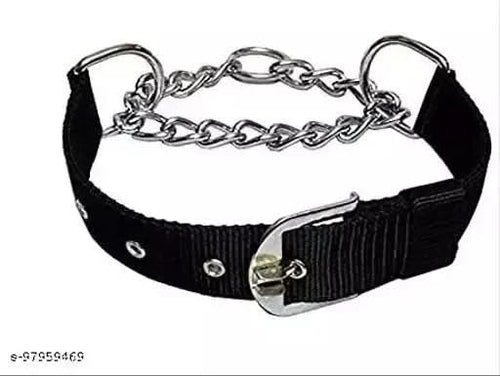 Eagle Pet Product Dog Choke Collar Stainless Steel (Black, 1 Inch) - dspetstore.com