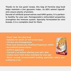Farmina Ancestral Grain Adult Mini Breed Dog Food Chicken & Pomegranate - dspetstore.com