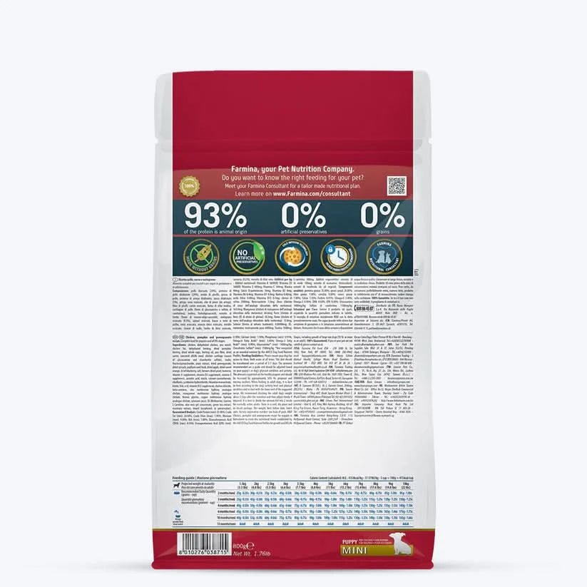 Farmina N&D Pumpkin Puppy Mini Dry Dog Food Chicken & Pomegranate Grain Free - dspetstore.com