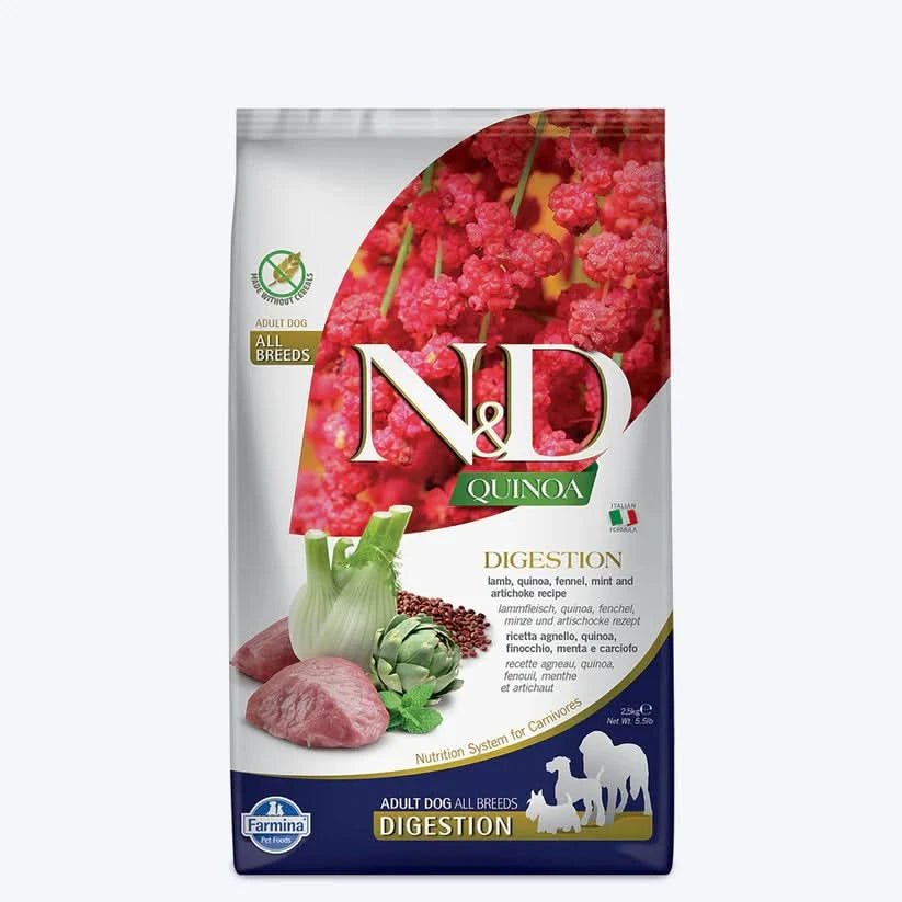 Farmina Quinoa Digestion Lamb Dry Food For Adult Dog - Medium & Maxi - dspetstore.com