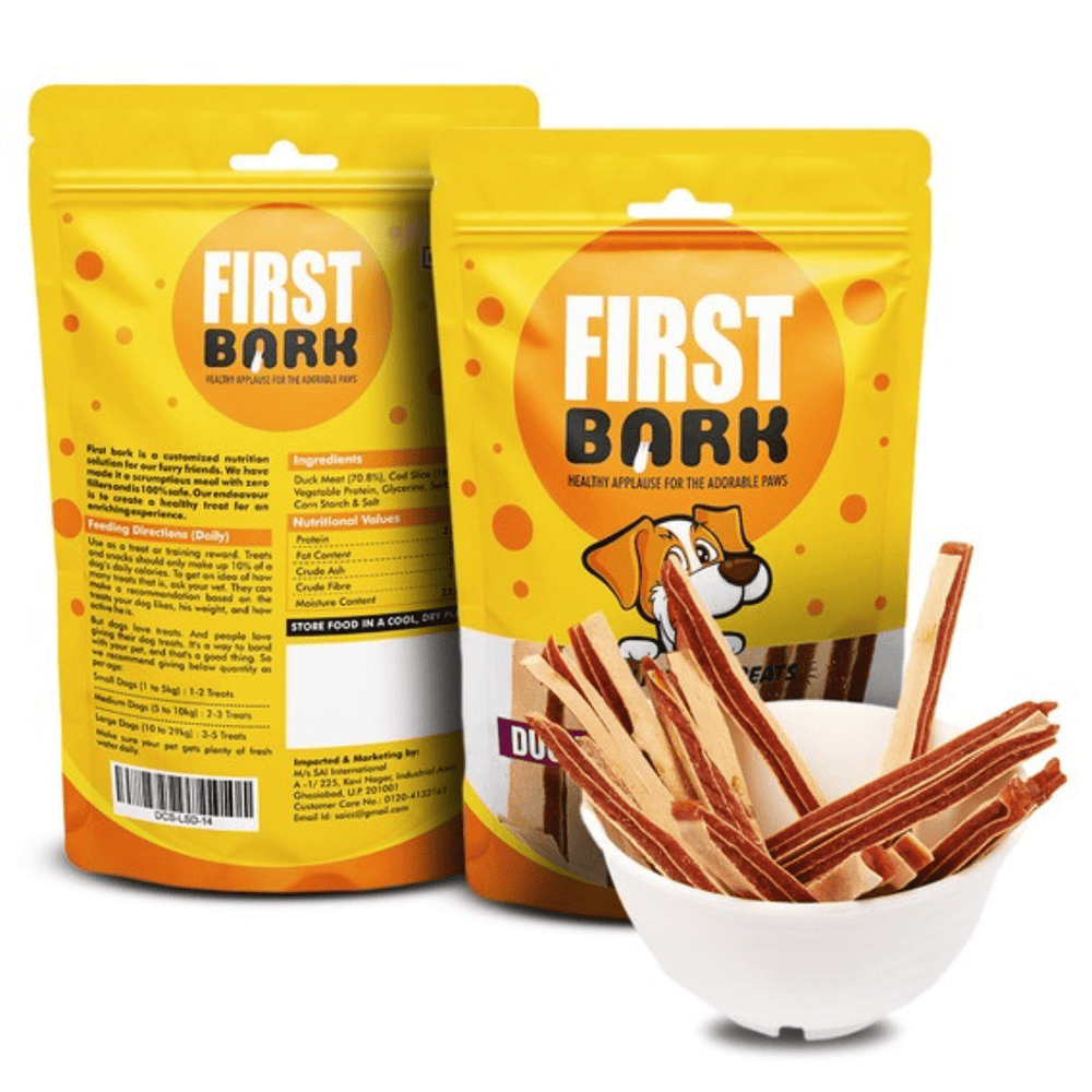 First Bark Duck and Cod Sandwich Dog Treats, 70g - dspetstore.com
