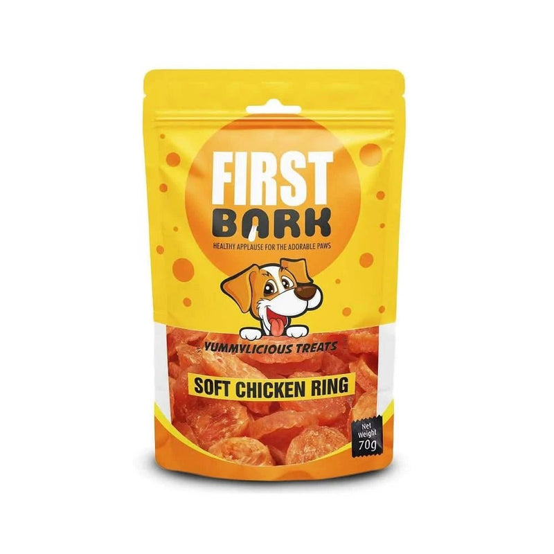 First Bark Soft Chicken Ring Dog Treats, 70 g - dspetstore.com