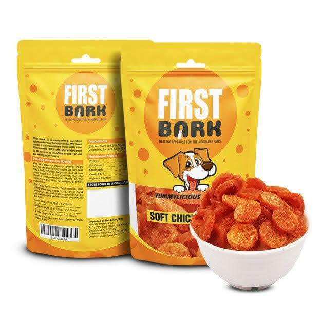 First Bark Soft Chicken Ring Dog Treats, 70 g - dspetstore.com