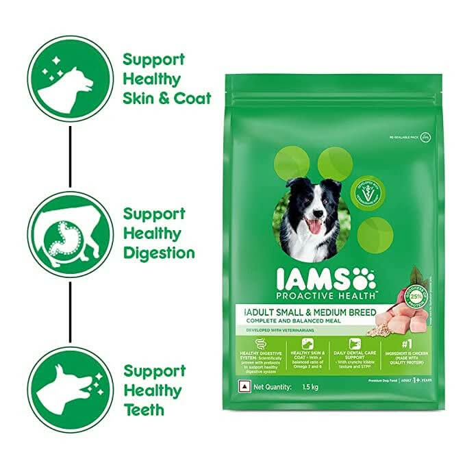 IAMS Proactive Health Small & Medium Breed Adult Dog Food - Chicken Dry Food - dspetstore.com