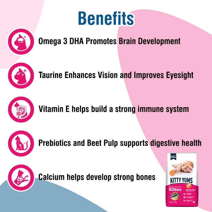 Kitty Yums Kitten Ocean Fish Food - dspetstore.com
