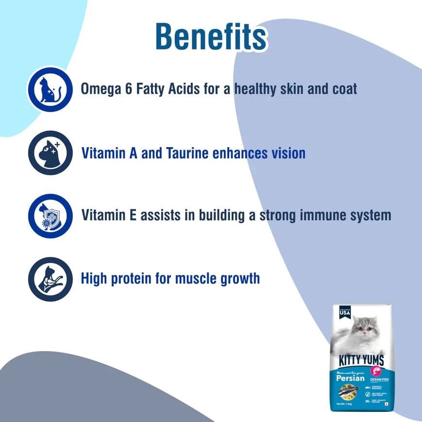 Kitty Yums Ocean Fish Persian Cat Dry Food - dspetstore.com