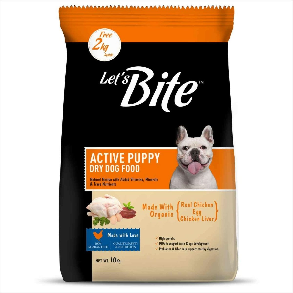 Let's Bite Active Puppy Chicken Dog Dry Food — 10kg - dspetstore.com