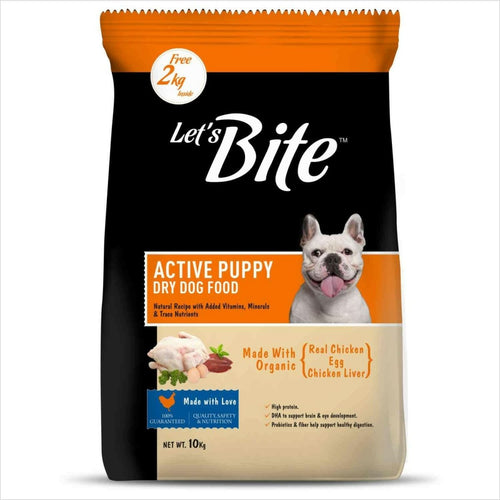 Let's Bite Active Puppy Chicken Dog Dry Food — 10kg - dspetstore.com