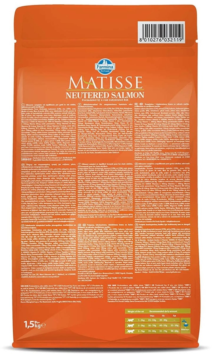 Matisse Neutered Salmon Dry Cat Food - dspetstore.com