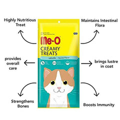 me-o creamy treats packaging with text highlighting benefits
