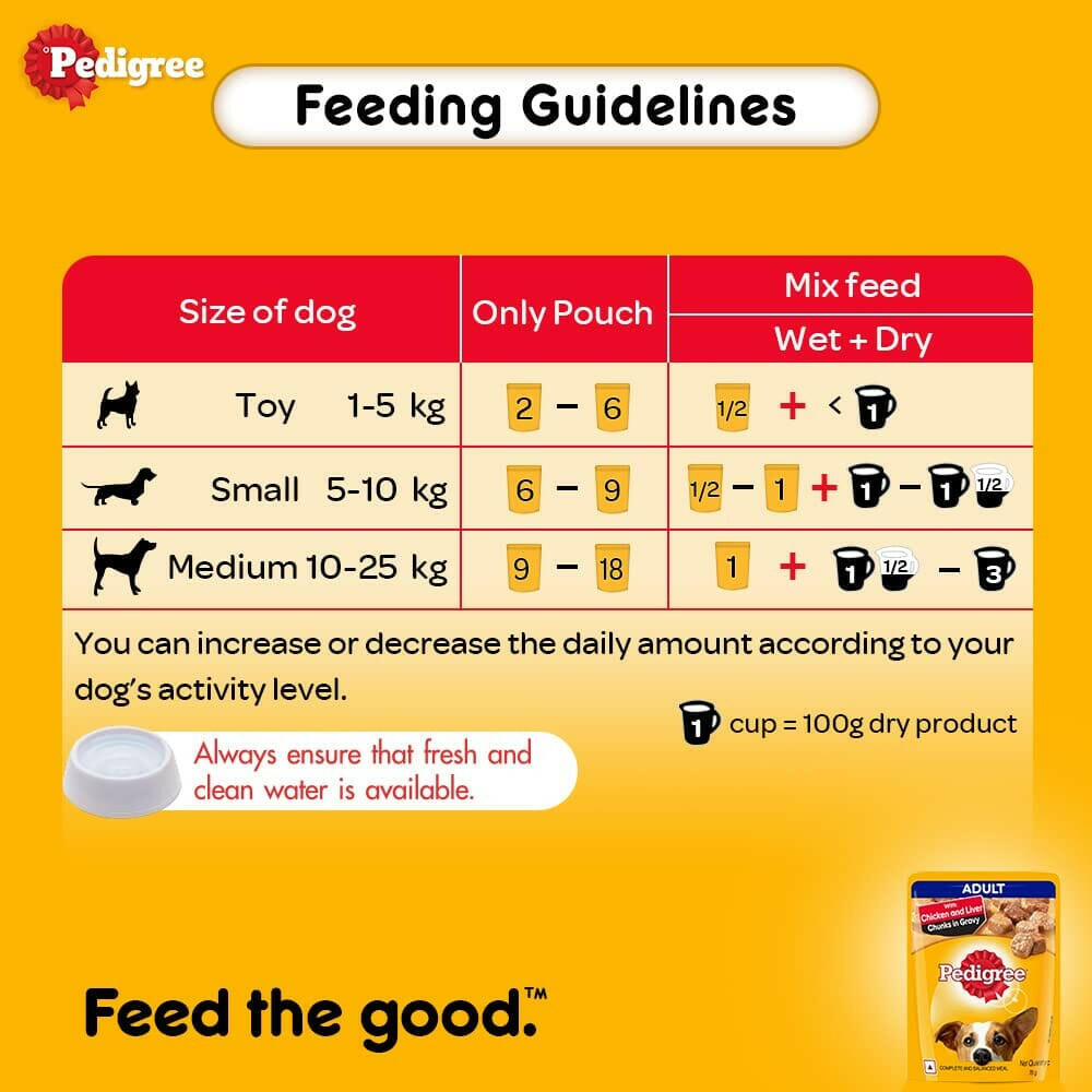 Pedigree chicken liver gravy dog food
