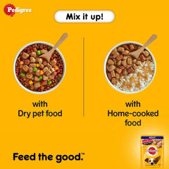 Tasty wet food for dogs with chicken