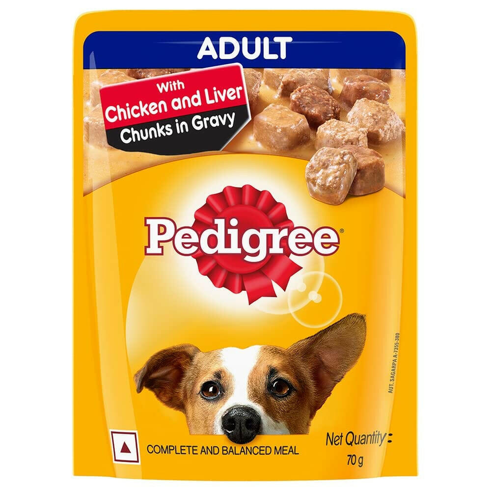 Pedigree 70g chicken and liver chunks