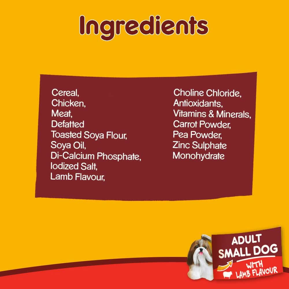 Pedigree Adult Small Dog Lamb Flavour - dspetstore.com