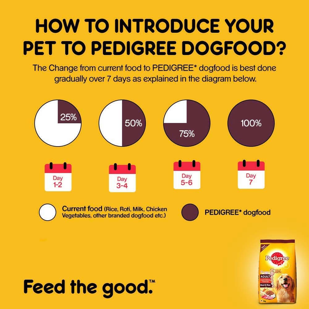 Pedigree Meat & Rice Adult Dog Dry Food - dspetstore.com