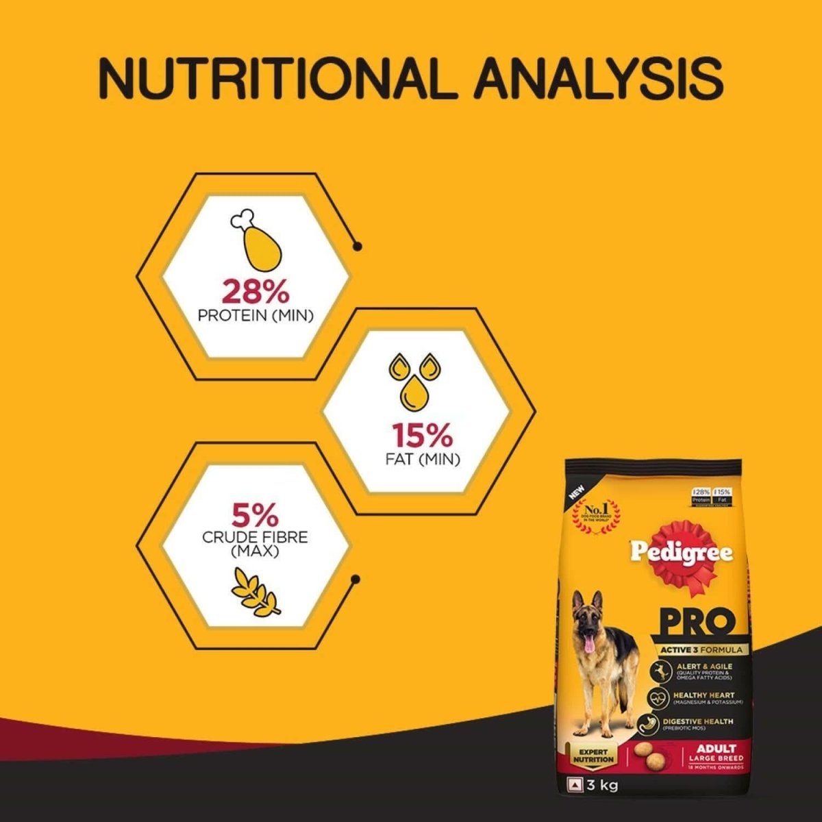 Pedigree Pro Adult Large Breed Dry Dog Food - dspetstore.com