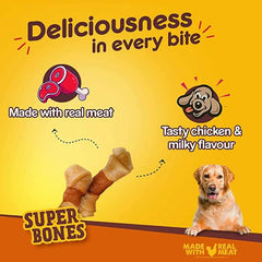 Pedigree Ranchos Super Bones Chicken & Milk Treats - dspetstore.com