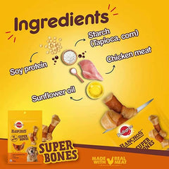 Pedigree Ranchos Super Bones Chicken & Milk Treats - dspetstore.com