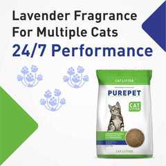 Purepet Lavender Clumping Cat Litter - dspetstore.com
