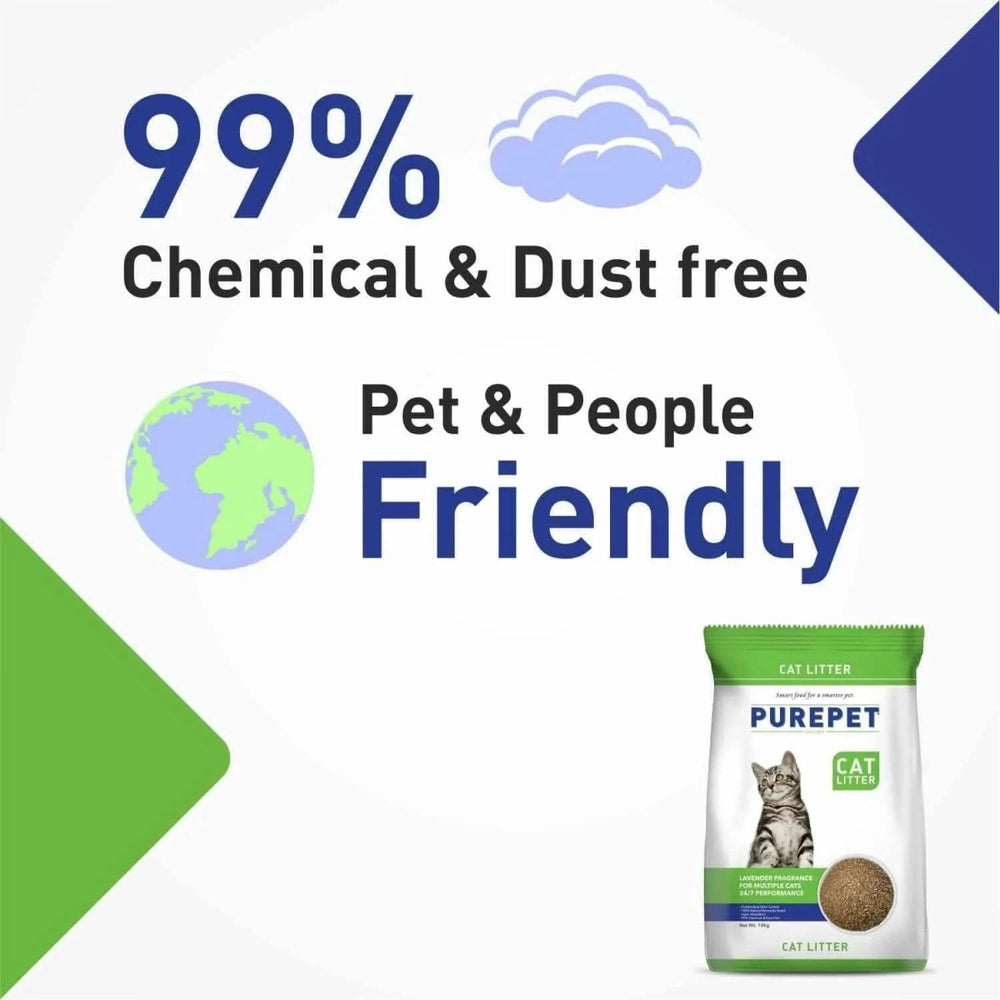 Purepet Lavender Clumping Cat Litter - dspetstore.com