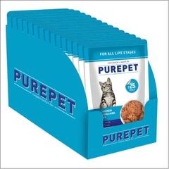 Purepet Real Chicken & Chicken Liver in Gravy Cat Wet Food – 70 g - dspetstore.com