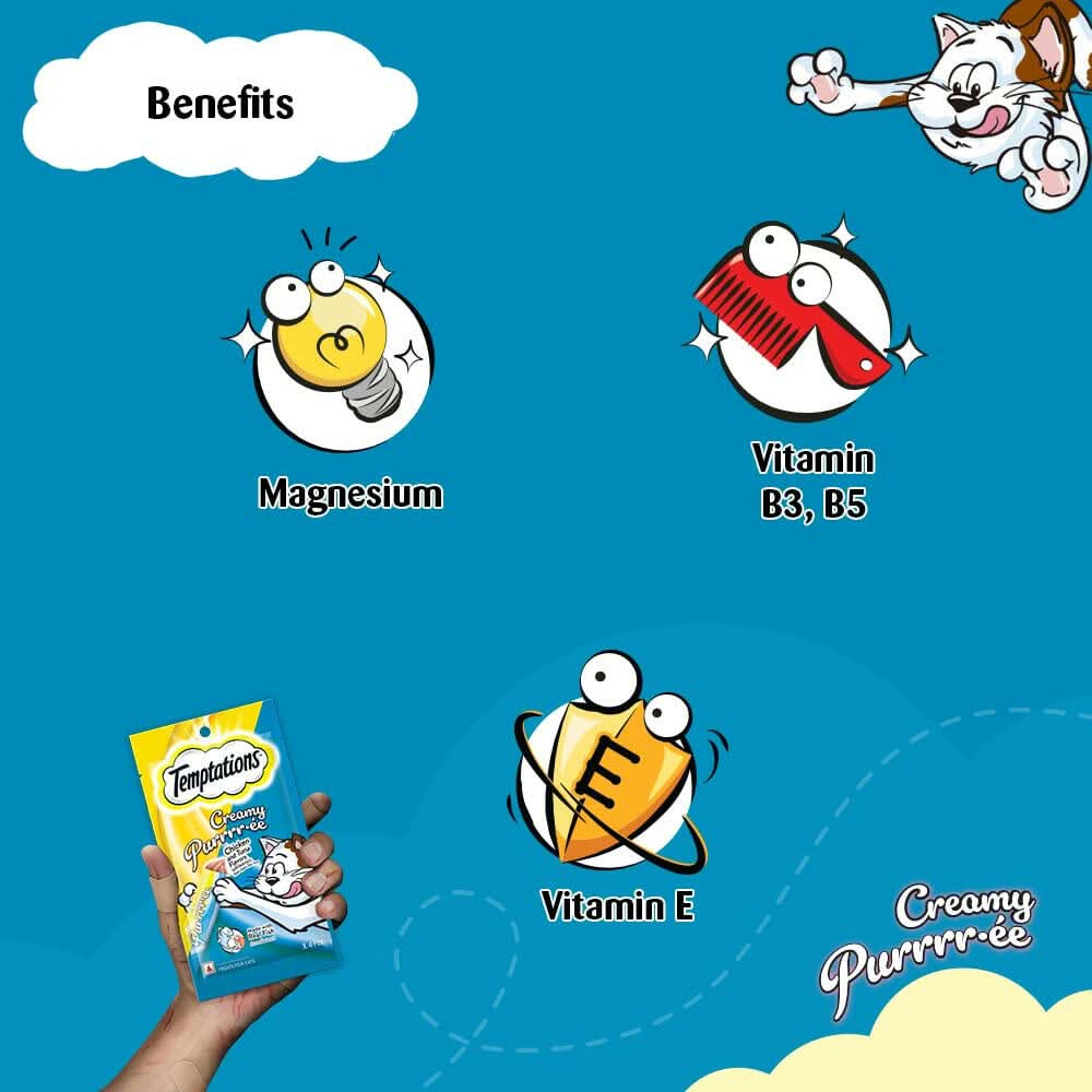 Temptations Cat Treats Creamy Chicken & Tuna Flavour - dspetstore.com