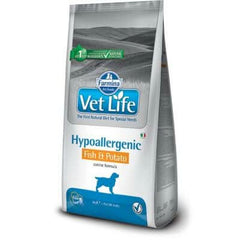 Vet Life Hypoallergenic Fish & Potato Dog Food - dspetstore.com