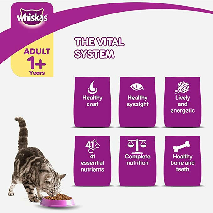 Whiskas Adult Dry Cat Food – Grilled Saba (Complete Nutrition).
