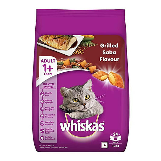 Whiskas Adult Dry Cat Food – Grilled Saba (Complete Nutrition).